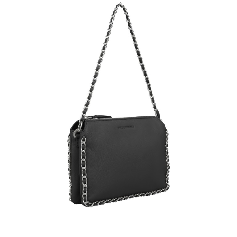 Umhängetasche Elise Chain Grainy Black, Farbe: schwarz, Marke: Les Visionnaires, EAN: 4262435773294, Abmessungen in cm: 27.5x19x5, Bild 2 von 9