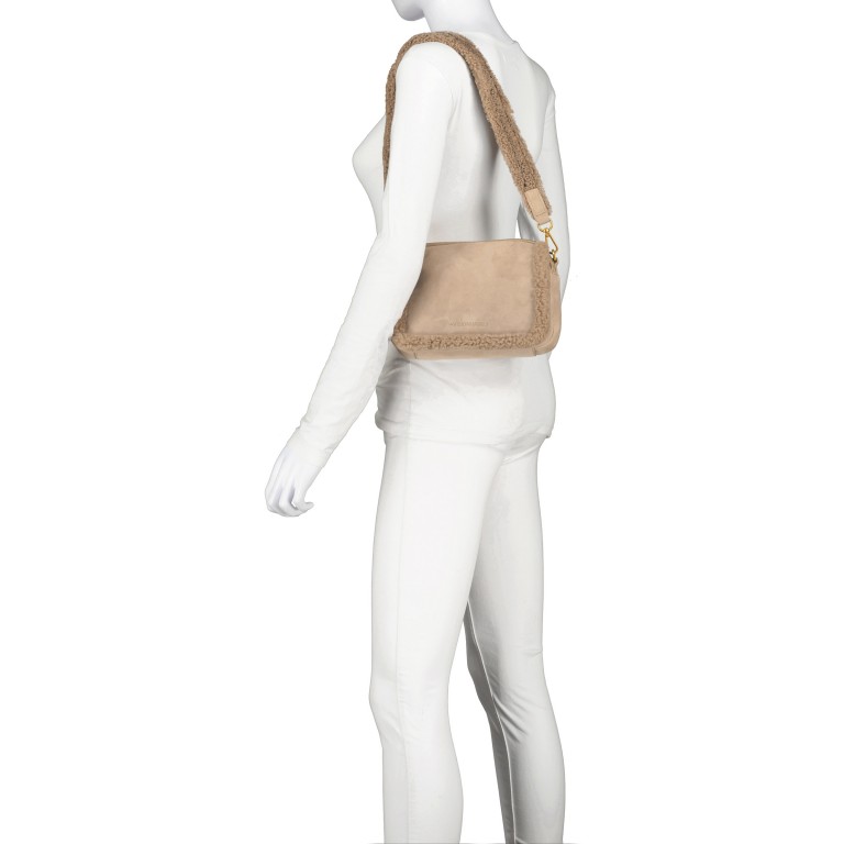 Umhängetasche Emily Teddy Peanut, Farbe: cognac, Marke: Les Visionnaires, EAN: 4262435774666, Abmessungen in cm: 22.5x16.5x8.5, Bild 5 von 9