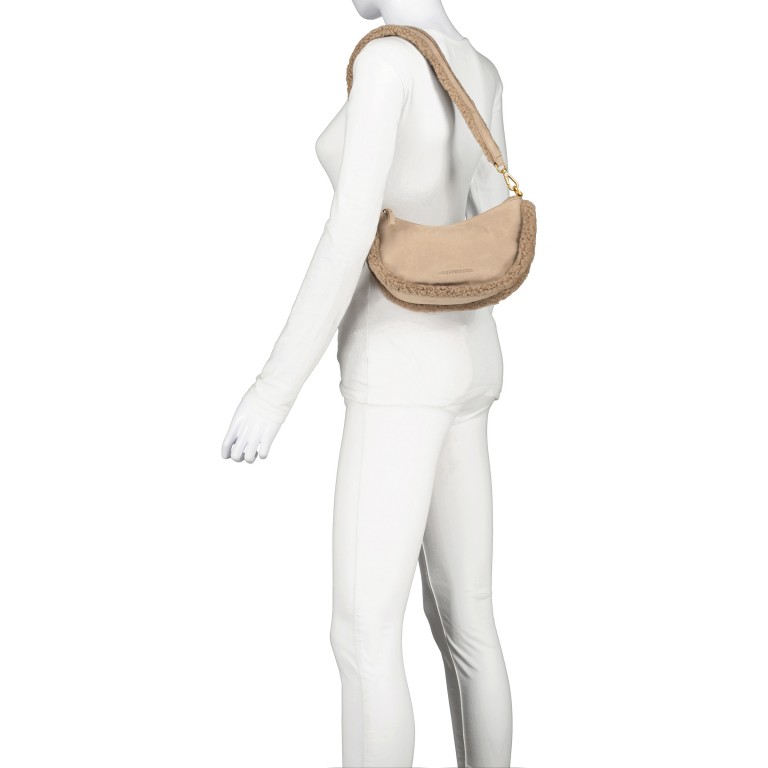 Umhängetasche Ivy Teddy Peanut, Farbe: cognac, Marke: Les Visionnaires, EAN: 4262435774901, Abmessungen in cm: 25x13x6.5, Bild 4 von 9