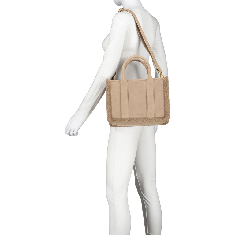 Handtasche Lena Teddy Peanut, Farbe: cognac, Marke: Les Visionnaires, EAN: 4262435775083, Abmessungen in cm: 30x22.5x15, Bild 5 von 9