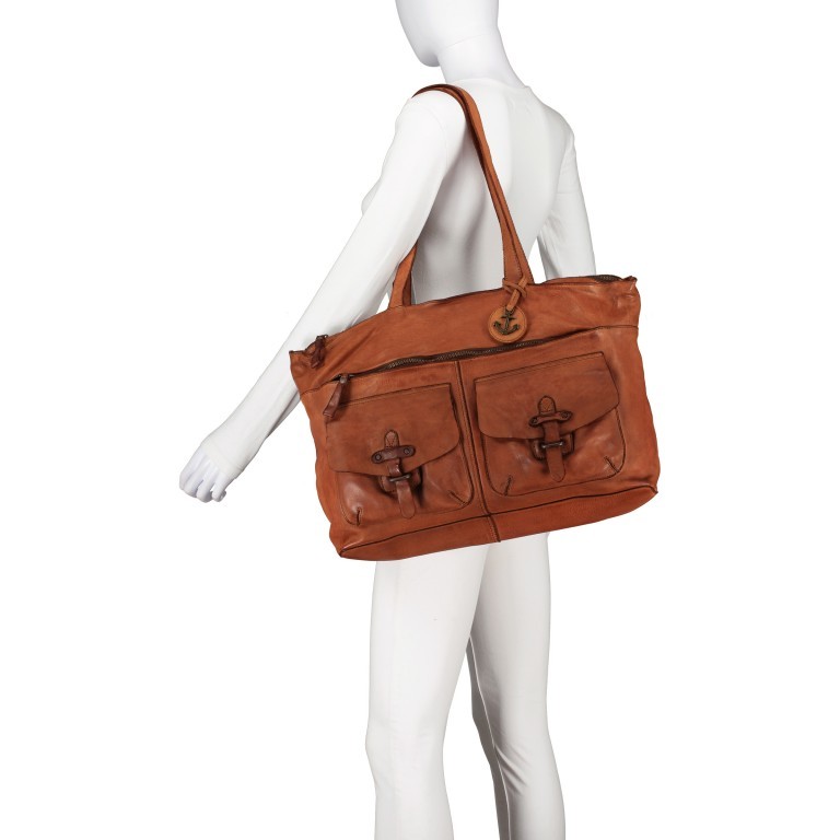 Tasche Urban-Poets Jordan UP-13070 Charming Cognac, Farbe: cognac, Marke: Harbour 2nd, EAN: 4046478080638, Abmessungen in cm: 44.5x32x11.5, Bild 4 von 5