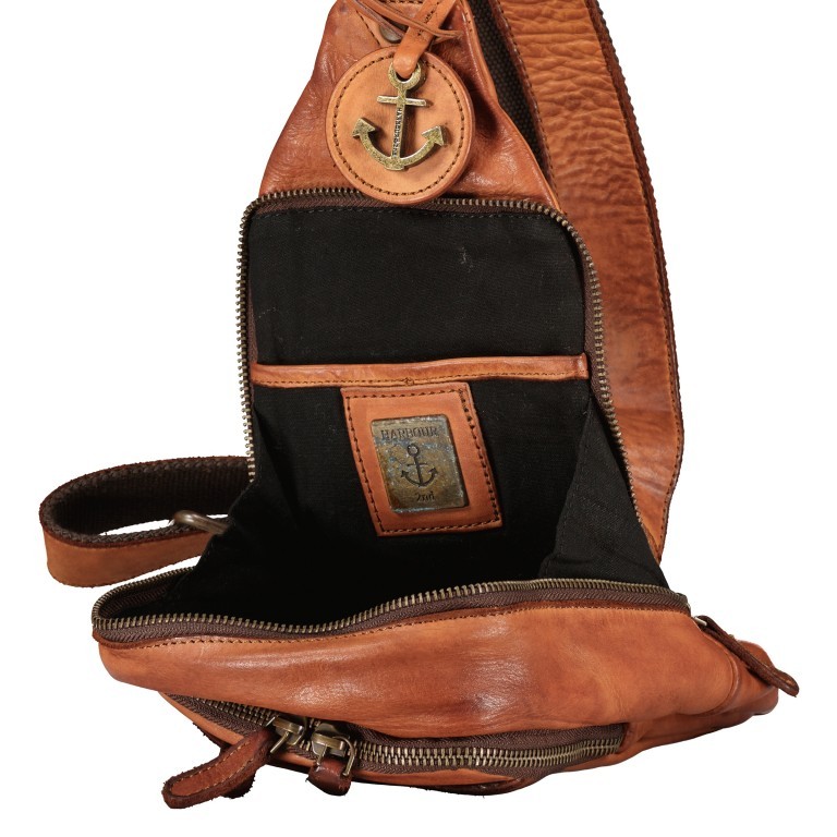 Umhängetasche Urban-Poets Sage UP-13125 Charming Cognac, Farbe: cognac, Marke: Harbour 2nd, EAN: 4046478080850, Abmessungen in cm: 13x24x5, Bild 5 von 5
