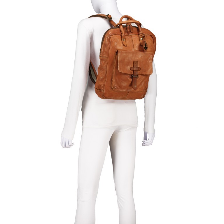 Rucksack Urban-Poets Devon UP-13129 Charming Cognac, Farbe: cognac, Marke: Harbour 2nd, EAN: 4046478080935, Abmessungen in cm: 28x34x9.5, Bild 5 von 6