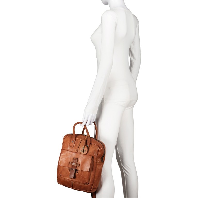Rucksack Urban-Poets Quinn UP-13130 Charming Cognac, Farbe: cognac, Marke: Harbour 2nd, EAN: 4046478080959, Abmessungen in cm: 22.5x29.5x8.5, Bild 4 von 7