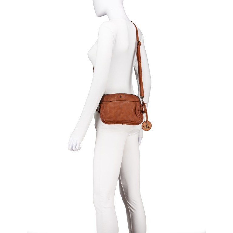 Umhängetasche Anchor-Love Rieke AL-10191 Charming Cognac, Farbe: cognac, Marke: Harbour 2nd, EAN: 4046478066533, Abmessungen in cm: 22x15x5.5, Bild 5 von 6
