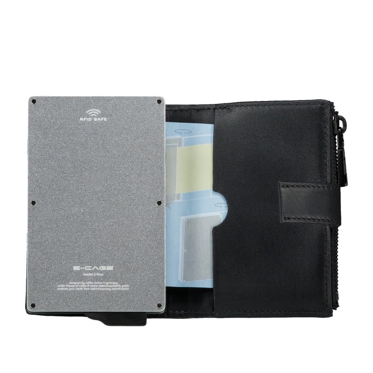 Mini-Geldbörse Manciano E-Cage C-Four mit RFID-Schutz Black, Farbe: schwarz, Marke: Joop!, EAN: 4048835228516, Abmessungen in cm: 7x10.5x2.5, Bild 6 von 9