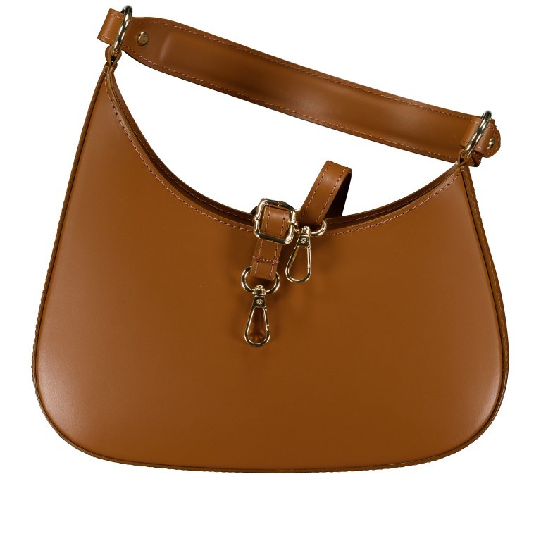 Beuteltasche Ruga Hellbraun, Farbe: braun, Marke: Hausfelder Manufaktur, EAN: 4065646021860, Abmessungen in cm: 28x18x7, Bild 1 von 8