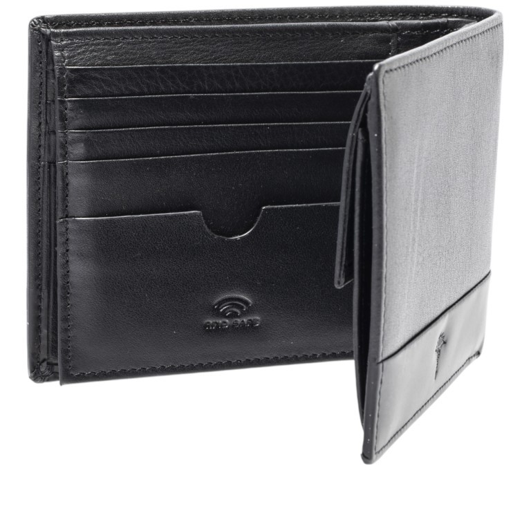 Geldbörse Manciano Typhon MH9 Black, Farbe: schwarz, Marke: Joop!, EAN: 4048835224167, Abmessungen in cm: 12x9.5x2, Bild 3 von 5