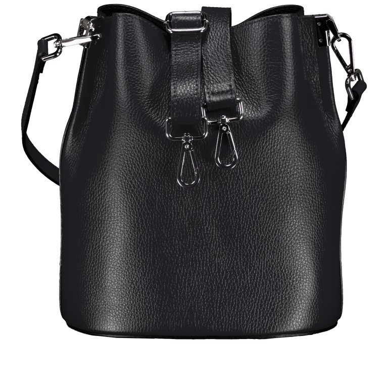Beuteltasche Schwarz, Farbe: schwarz, Marke: Hausfelder Manufaktur, EAN: 4065646021884, Abmessungen in cm: 23.5x27x16, Bild 1 von 7