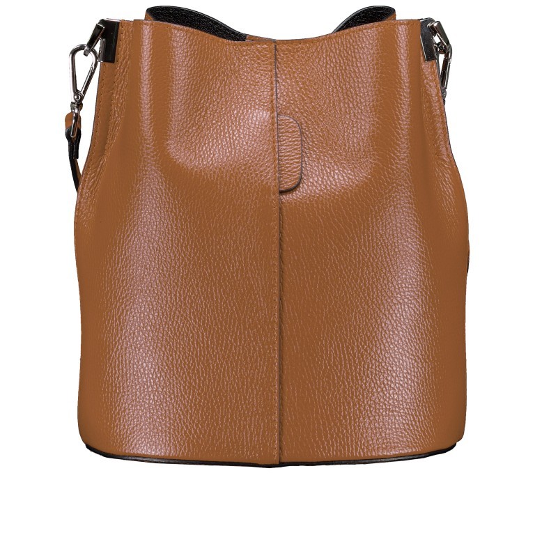 Beuteltasche Hellbraun, Farbe: braun, Marke: Hausfelder Manufaktur, EAN: 4065646021891, Abmessungen in cm: 23.5x27x16, Bild 3 von 7