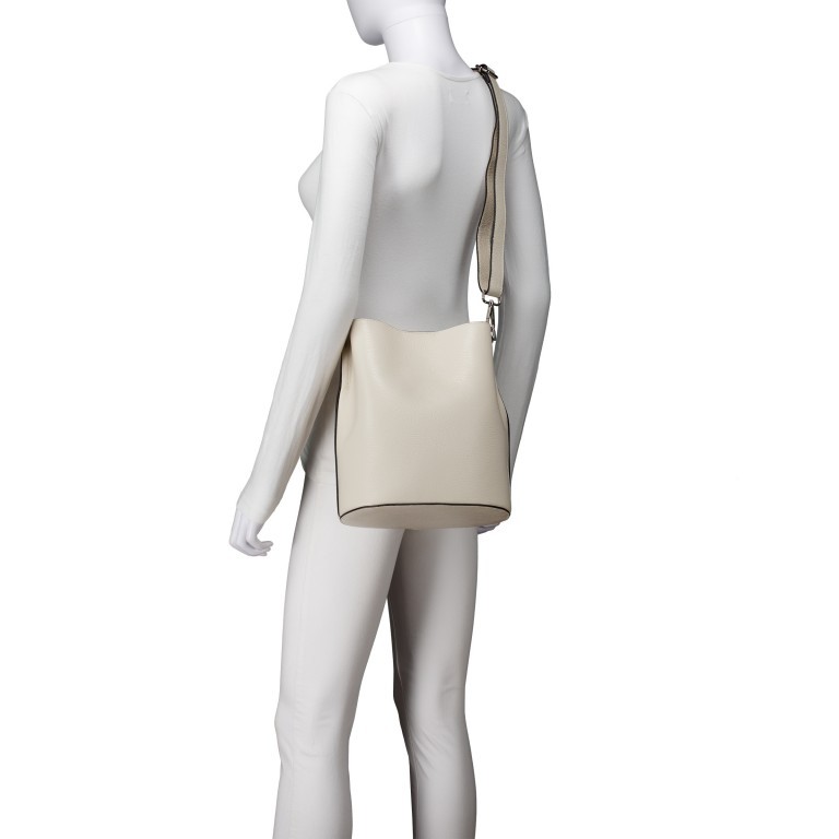 Beuteltasche Beige, Farbe: beige, Marke: Hausfelder Manufaktur, EAN: 4065646021907, Abmessungen in cm: 23.5x27x16, Bild 6 von 7