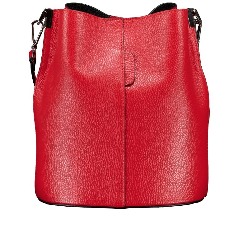 Beuteltasche Rot, Farbe: rot/weinrot, Marke: Hausfelder Manufaktur, EAN: 4065646021914, Abmessungen in cm: 23.5x27x16, Bild 3 von 7