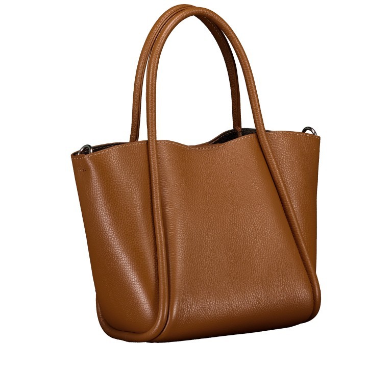 Handtasche mit herausnehmbarem Futteral Hellbraun, Farbe: braun, Marke: Hausfelder Manufaktur, EAN: 4065646021945, Abmessungen in cm: 22x22x14, Bild 2 von 7