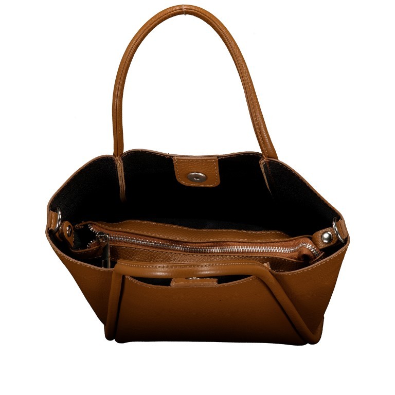 Handtasche mit herausnehmbarem Futteral Hellbraun, Farbe: braun, Marke: Hausfelder Manufaktur, EAN: 4065646021945, Abmessungen in cm: 22x22x14, Bild 7 von 7