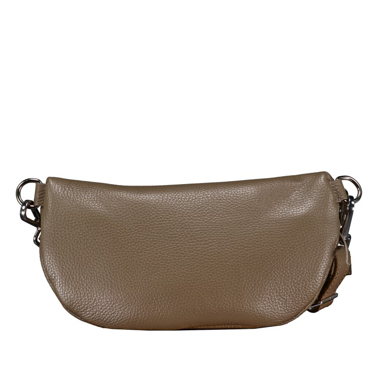 Gürteltasche mit Silberfittings Taupe, Farbe: taupe/khaki, Marke: Hausfelder Manufaktur, EAN: 4065646022003, Abmessungen in cm: 25x14x8, Bild 3 von 6