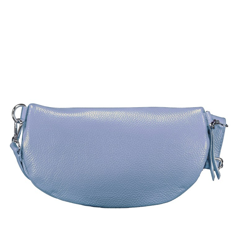Gürteltasche mit Silberfittings Hellblau, Farbe: blau/petrol, Marke: Hausfelder Manufaktur, EAN: 4065646022010, Abmessungen in cm: 25x14x8, Bild 3 von 6