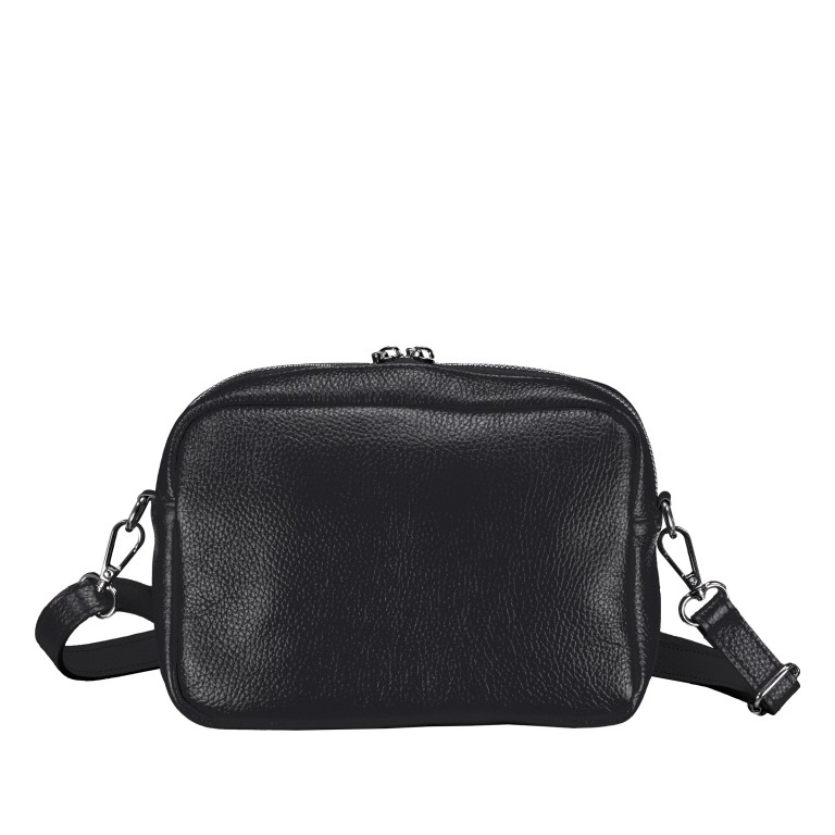 Umhängetasche Schwarz, Farbe: schwarz, Marke: Hausfelder Manufaktur, EAN: 4065646022065, Abmessungen in cm: 22x16x6.5, Bild 3 von 6