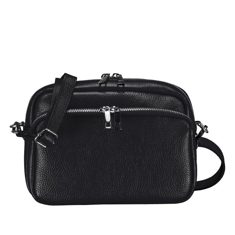 Umhängetasche Schwarz, Farbe: schwarz, Marke: Hausfelder Manufaktur, EAN: 4065646022065, Abmessungen in cm: 22x16x6.5, Bild 1 von 6