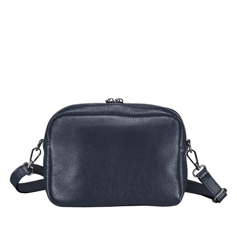 Umhängetasche Dunkelblau, Farbe: blau/petrol, Marke: Hausfelder Manufaktur, EAN: 4065646022072, Abmessungen in cm: 22x16x6.5, Bild 3 von 6