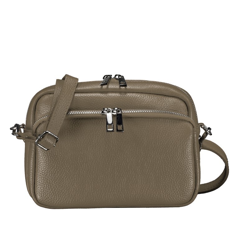 Umhängetasche Taupe, Farbe: taupe/khaki, Marke: Hausfelder Manufaktur, EAN: 4065646022119, Abmessungen in cm: 22x16x6.5, Bild 1 von 6