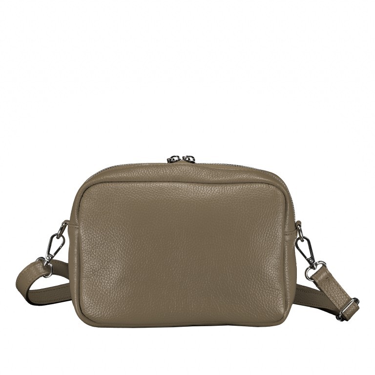 Umhängetasche Taupe, Farbe: taupe/khaki, Marke: Hausfelder Manufaktur, EAN: 4065646022119, Abmessungen in cm: 22x16x6.5, Bild 3 von 6