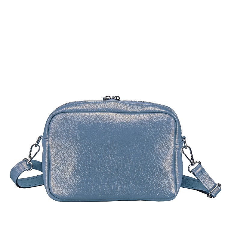 Umhängetasche Hellblau, Farbe: blau/petrol, Marke: Hausfelder Manufaktur, EAN: 4065646022126, Abmessungen in cm: 22x16x6.5, Bild 3 von 6
