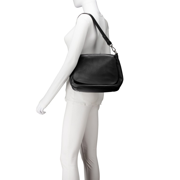 Satteltasche Schwarz, Farbe: schwarz, Marke: Hausfelder Manufaktur, EAN: 4065646022140, Abmessungen in cm: 30x22x10.5, Bild 4 von 7