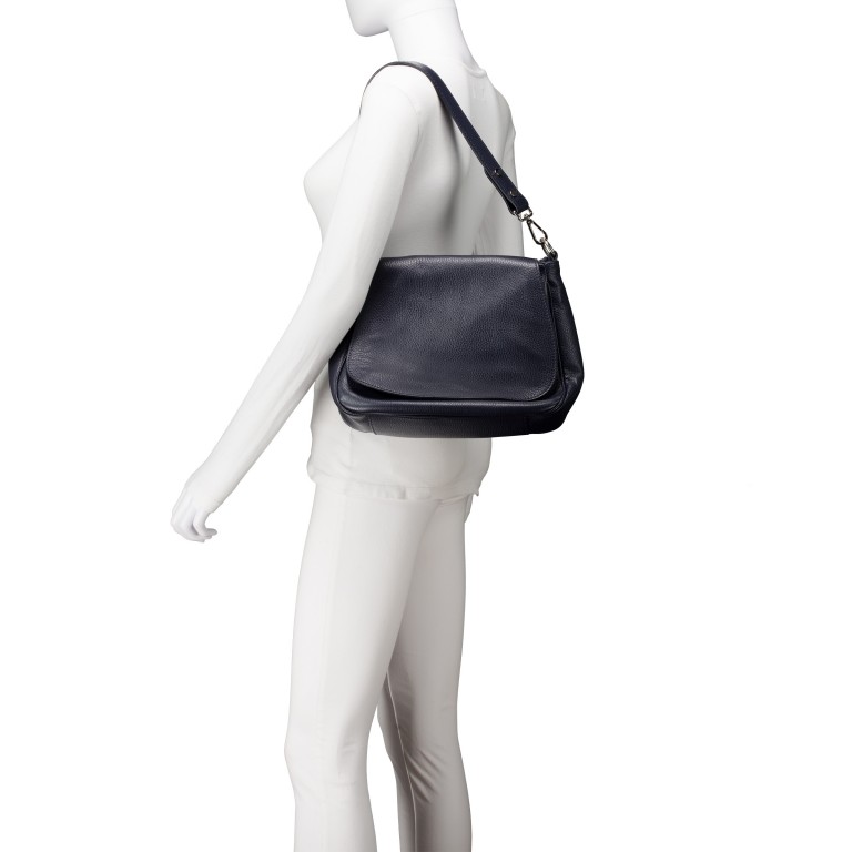 Satteltasche Dunkelblau, Farbe: blau/petrol, Marke: Hausfelder Manufaktur, EAN: 4065646022157, Abmessungen in cm: 30x22x10.5, Bild 4 von 7