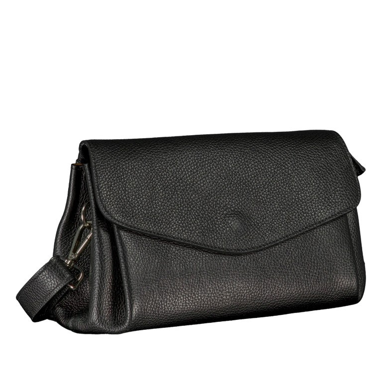 Umhängetasche Schwarz, Farbe: schwarz, Marke: Hausfelder Manufaktur, EAN: 4065646022195, Abmessungen in cm: 27x16.5x10.5, Bild 2 von 9