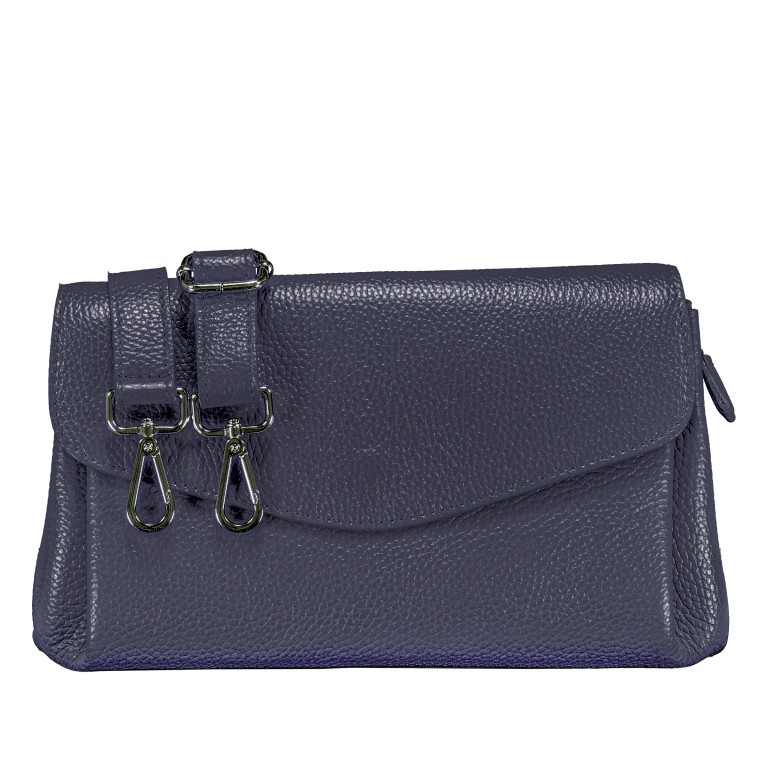 Umhängetasche Dunkelblau, Farbe: blau/petrol, Marke: Hausfelder Manufaktur, EAN: 4065646022201, Abmessungen in cm: 27x16.5x10.5, Bild 1 von 8