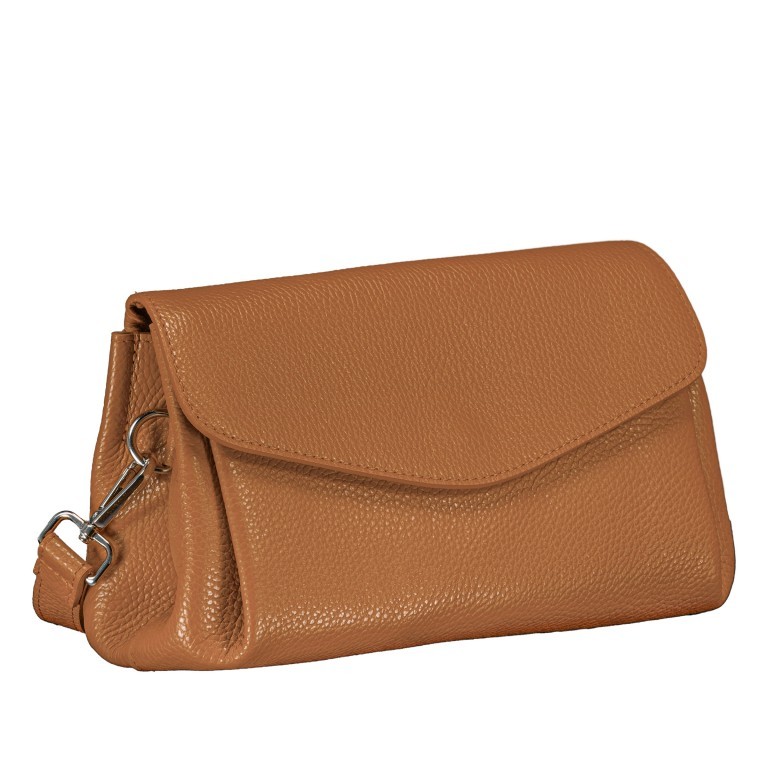 Umhängetasche Hellbraun, Farbe: braun, Marke: Hausfelder Manufaktur, EAN: 4065646022218, Abmessungen in cm: 27x16.5x10.5, Bild 2 von 8