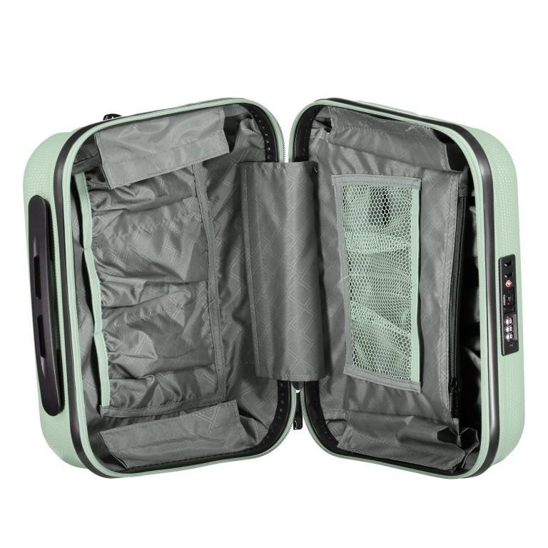 Kosmetikkoffer ABS13 Green, Farbe: grün/oliv, Marke: Franky, EAN: 4251885955589, Abmessungen in cm: 36x32x18, Bild 6 von 8