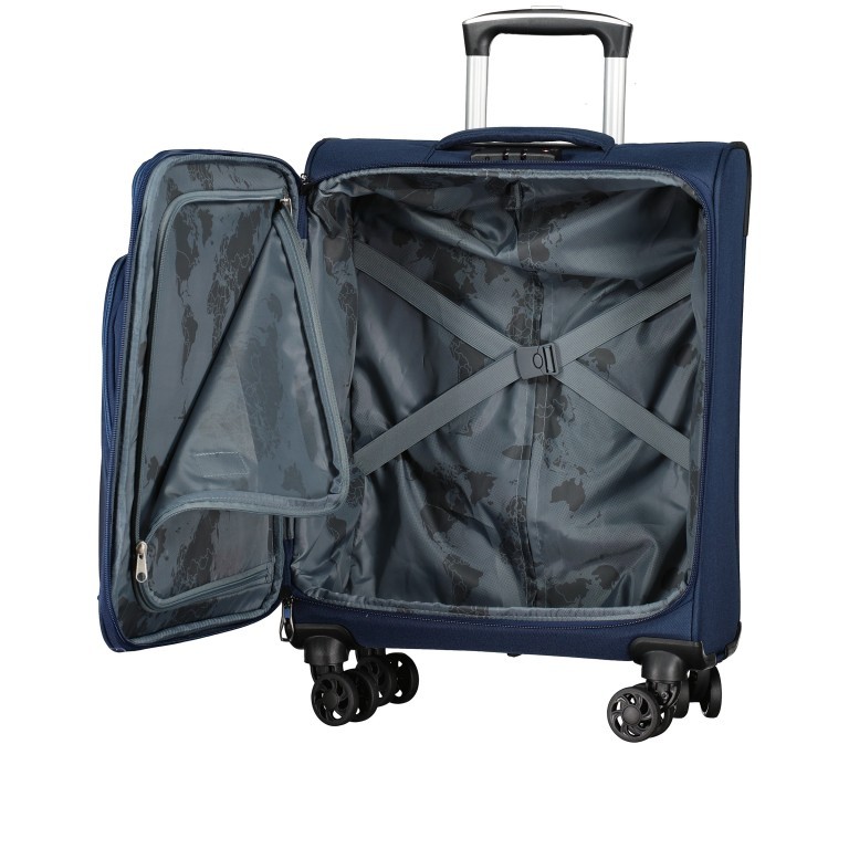 Koffer T24 Größe 55 cm Dark Blue, Farbe: blau/petrol, Marke: Franky, EAN: 4251885954940, Abmessungen in cm: 57.5x41x22.5, Bild 7 von 9