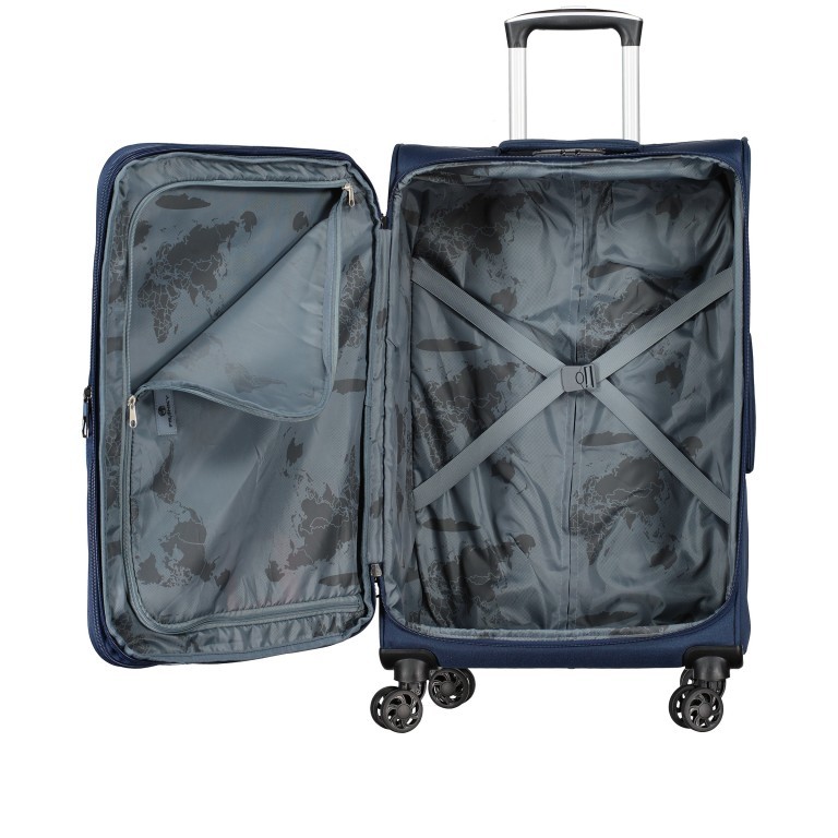 Koffer T24 Größe 69,5 cm Dark Blue, Farbe: blau/petrol, Marke: Franky, EAN: 4251885954957, Abmessungen in cm: 44x69.5x28.5, Bild 7 von 8