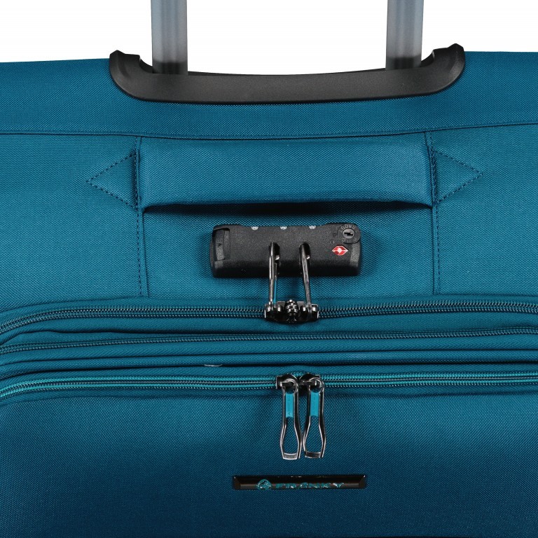 Koffer T24 Größe 69,5 cm Petrol, Farbe: blau/petrol, Marke: Franky, EAN: 4251885954988, Abmessungen in cm: 44x69.5x28.5, Bild 8 von 8