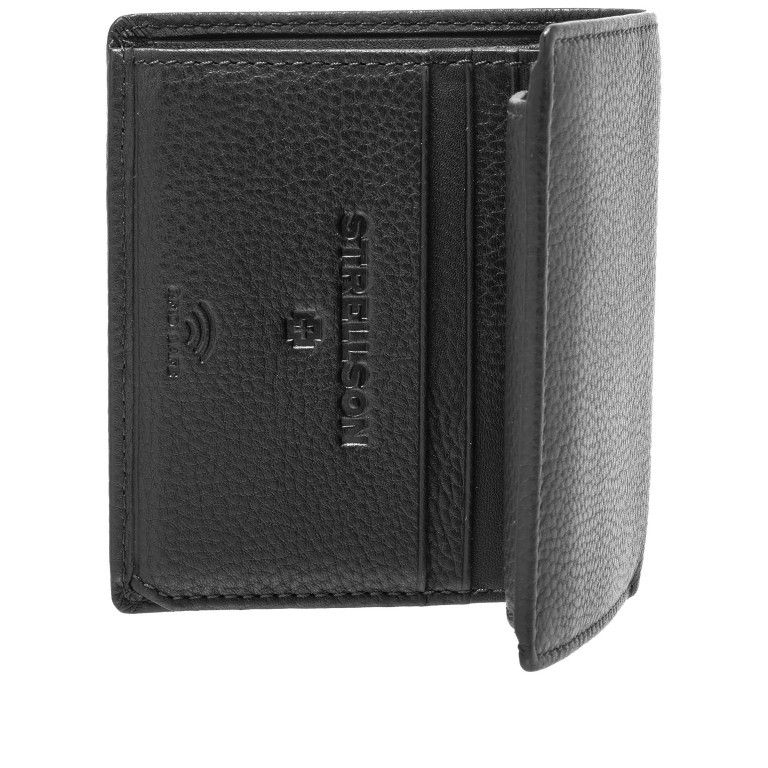 Geldbörse Dalston Reno SV8 Black, Farbe: schwarz, Marke: Strellson, EAN: 4048835211273, Abmessungen in cm: 9x10.5x2, Bild 3 von 5