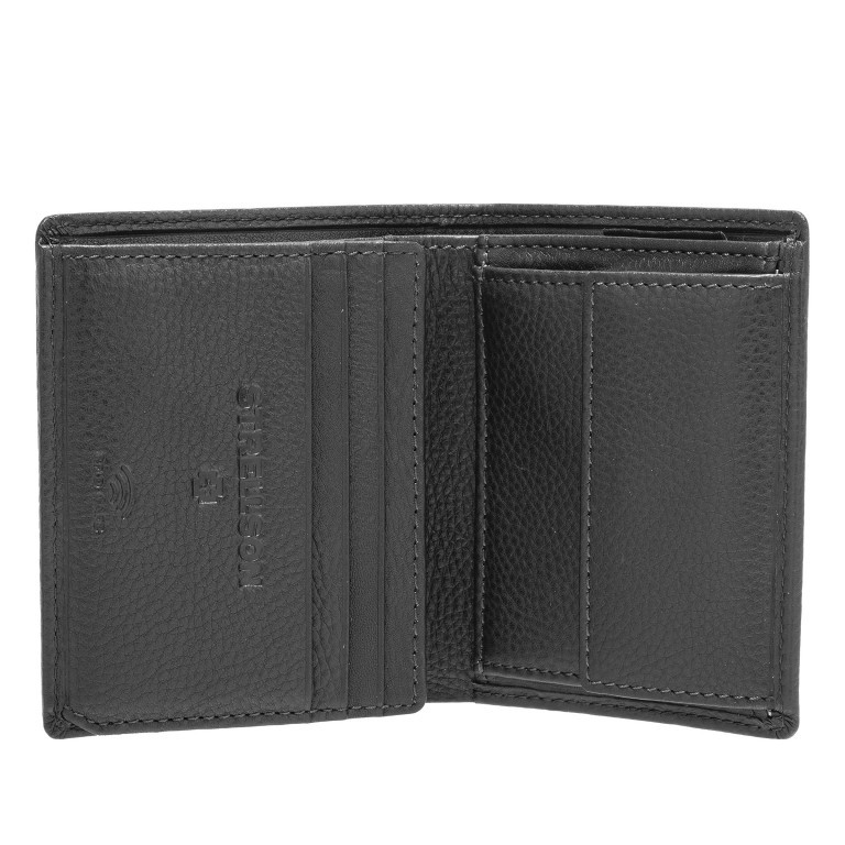 Geldbörse Dalston Reno SV8 Black, Farbe: schwarz, Marke: Strellson, EAN: 4048835211273, Abmessungen in cm: 9x10.5x2, Bild 4 von 5