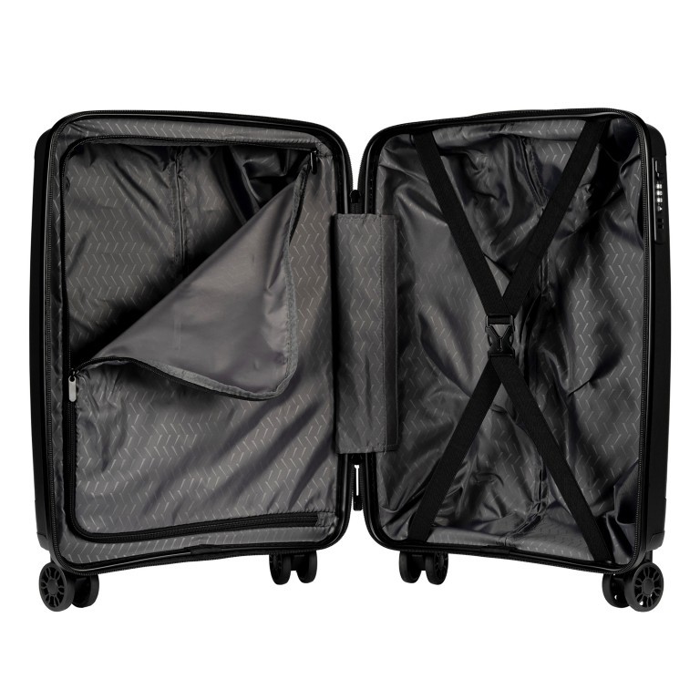 Koffer Franklin IATA-Maß 55 cm Schwarz, Farbe: schwarz, Marke: Flanigan, EAN: 4048171010356, Abmessungen in cm: 39x55x20, Bild 4 von 6