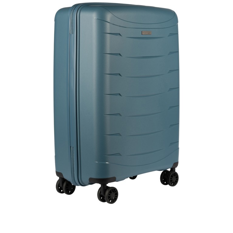 Koffer Franklin 66 cm Graublau, Farbe: blau/petrol, Marke: Flanigan, EAN: 4048171010394, Abmessungen in cm: 45x66x26, Bild 2 von 5