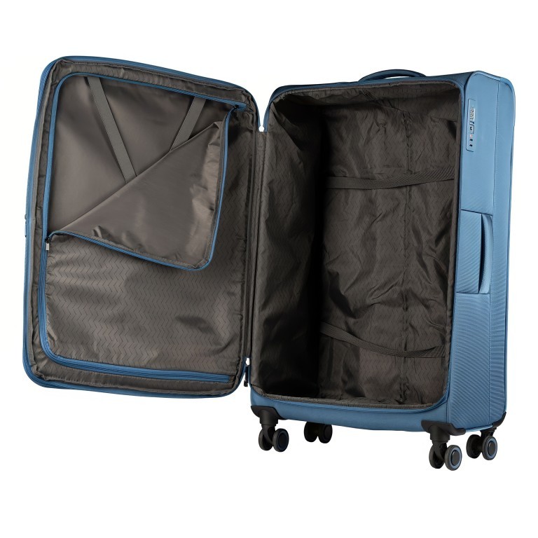 Koffer Magellan 086450 erweiterbar Größe 81 cm Graublau, Farbe: blau/petrol, Marke: Flanigan, EAN: 4048171010318, Abmessungen in cm: 48x81x30.5, Bild 4 von 5