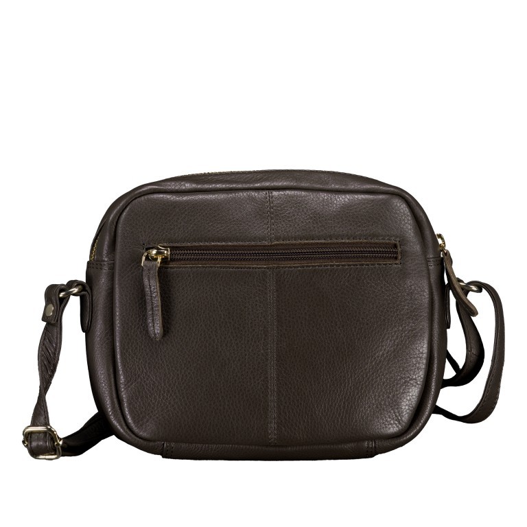 Umhängetasche Nappa Camera Bag mit Goldfittings Dunkelbraun, Farbe: braun, Marke: Hausfelder Manufaktur, EAN: 4065646020634, Abmessungen in cm: 22x17.5x5.5, Bild 3 von 6