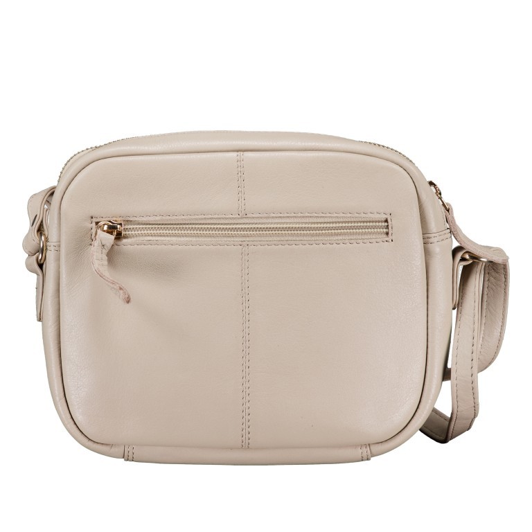 Umhängetasche Nappa Camera Bag mit Goldfittings Beige, Farbe: beige, Marke: Hausfelder Manufaktur, EAN: 4065646020627, Abmessungen in cm: 22x17.5x5.5, Bild 3 von 6