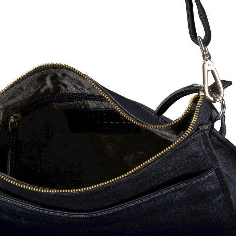 Umhängetasche Nappa Schwarz, Farbe: schwarz, Marke: Hausfelder Manufaktur, EAN: 4065646020641, Abmessungen in cm: 26.5x25x7.5, Bild 6 von 6