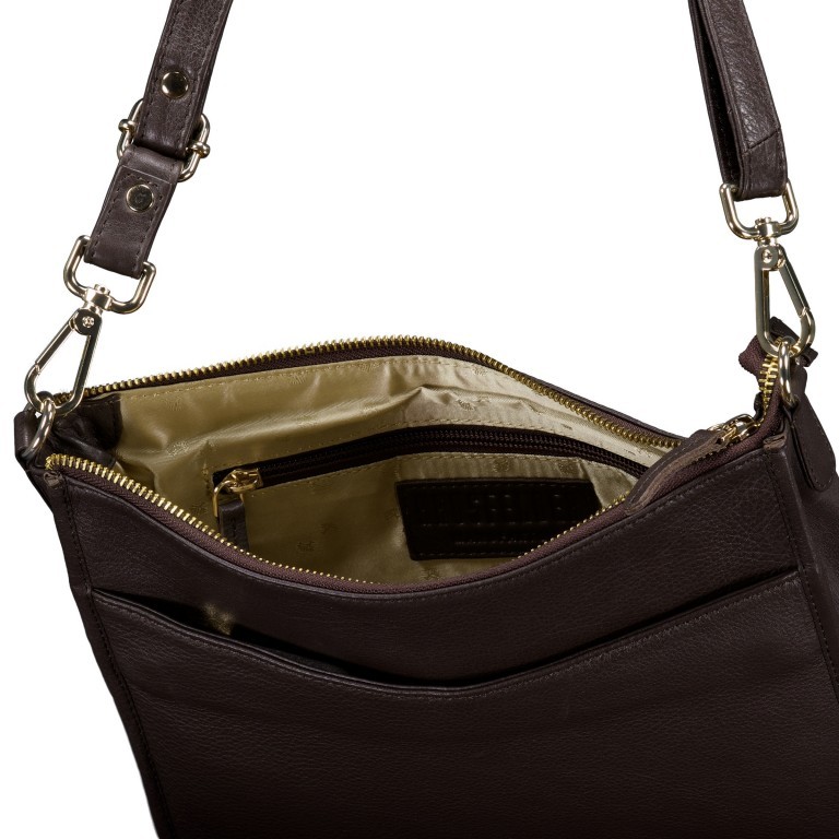 Umhängetasche Nappa Dark Brown, Farbe: braun, Marke: Hausfelder Manufaktur, EAN: 4065646020665, Abmessungen in cm: 26.5x25x7.5, Bild 6 von 6