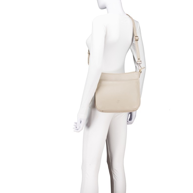 Umhängetasche Nappa Beige, Farbe: beige, Marke: Hausfelder Manufaktur, EAN: 4065646020658, Abmessungen in cm: 26.5x25x7.5, Bild 5 von 6