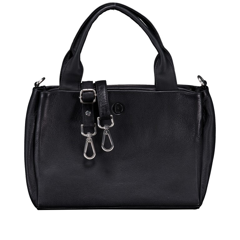 Handtasche Nappa Schwarz, Farbe: schwarz, Marke: Hausfelder Manufaktur, EAN: 4065646020672, Abmessungen in cm: 28x21x12, Bild 1 von 7