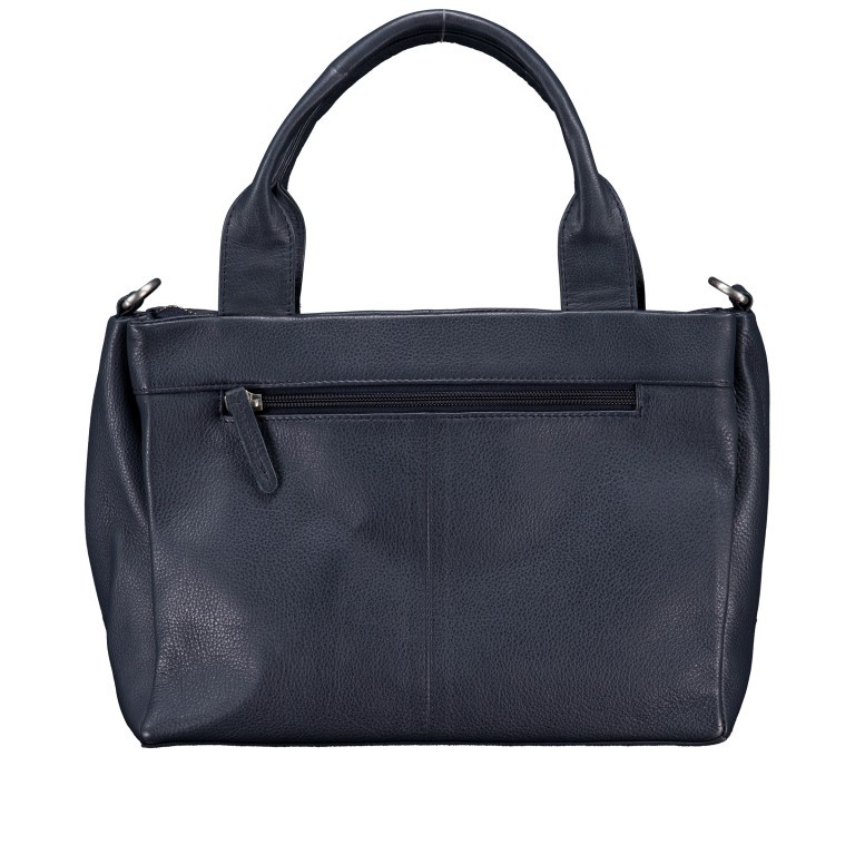 Handtasche Nappa Dunkelblau, Farbe: blau/petrol, Marke: Hausfelder Manufaktur, EAN: 4065646020689, Abmessungen in cm: 28x21x12, Bild 3 von 7
