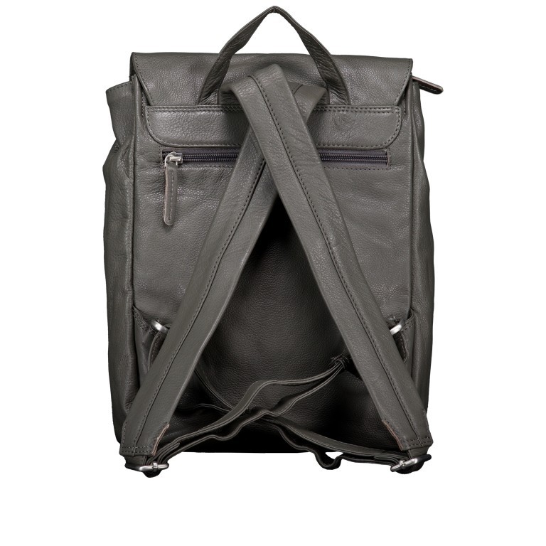 Rucksack Nappa Dunkelgrau, Farbe: grau, Marke: Hausfelder Manufaktur, EAN: 4065646022522, Abmessungen in cm: 24.5x31x9.5, Bild 4 von 6