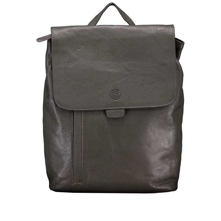 Rucksack Nappa Dunkelgrau, Farbe: grau, Marke: Hausfelder Manufaktur, EAN: 4065646022522, Abmessungen in cm: 24.5x31x9.5, Bild 1 von 6