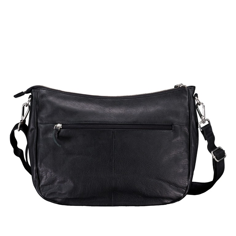 Beuteltasche Nappa Schwarz, Farbe: schwarz, Marke: Hausfelder Manufaktur, EAN: 4065646020733, Abmessungen in cm: 32.5x24.5x10, Bild 3 von 6